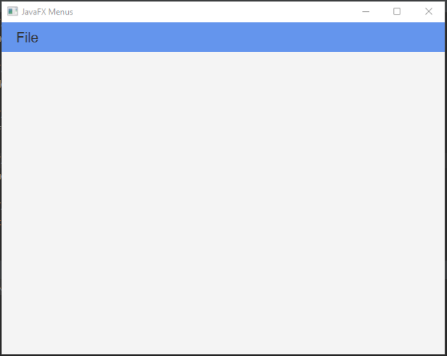 JavaFX Menus