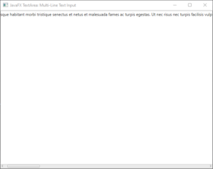 JavaFX TextArea: Multi-Line Text Input