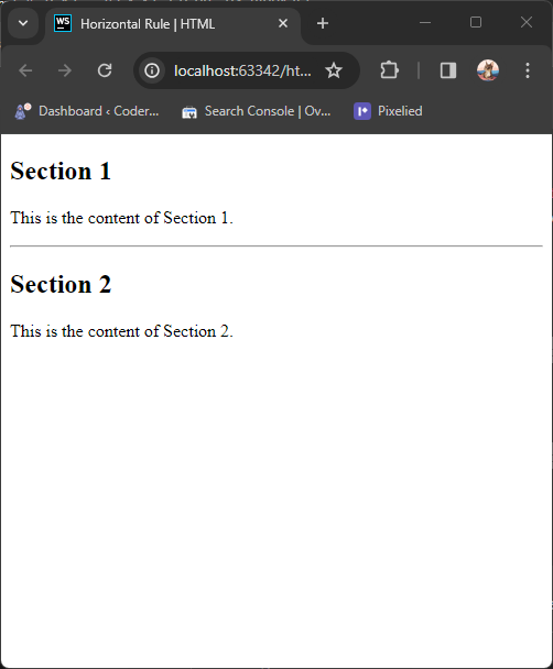 Horizontal Rule