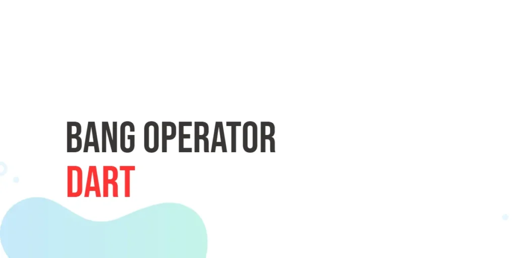 Bang Operator