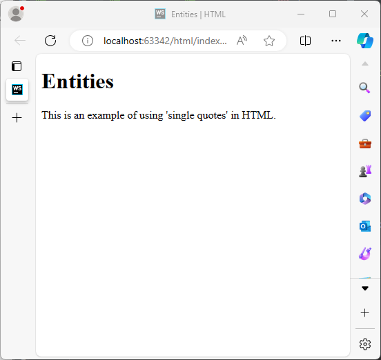 HTML Entities