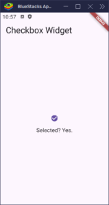 Flutter: CheckBox – Toggle Selection