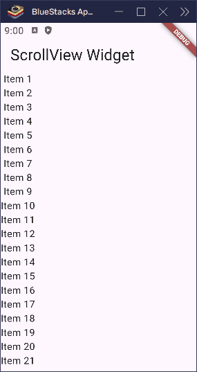 Flutter SingleChildScrollView Widget