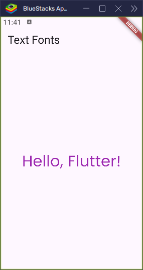 Flutter: Text Widget – Setting Text Font