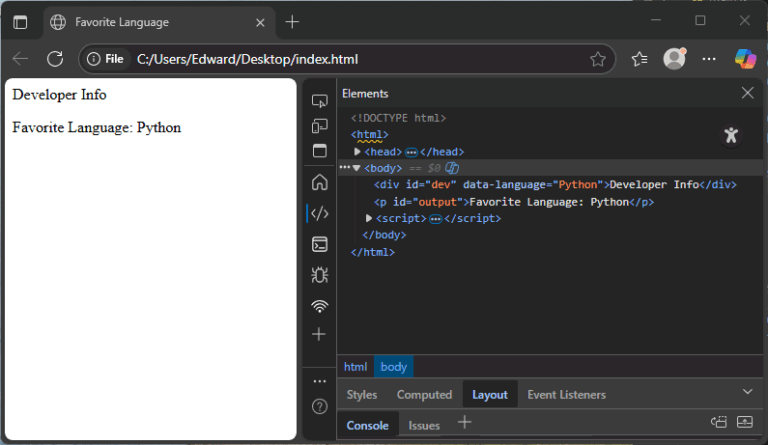 JavaScript Element Attributes