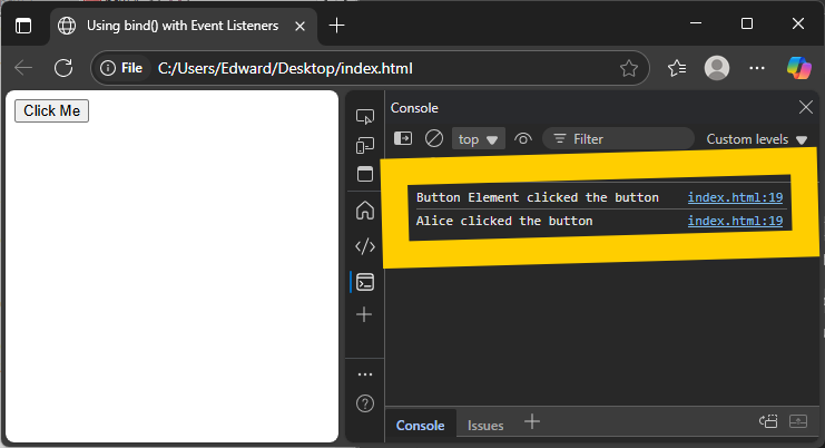 javascript bind method