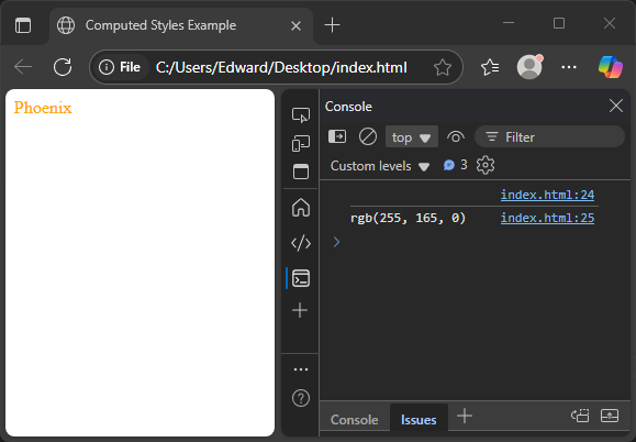 computed css