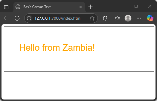 JavaScript Canvas: Drawing Text