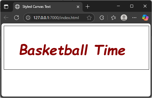 JavaScript Canvas: Drawing Text