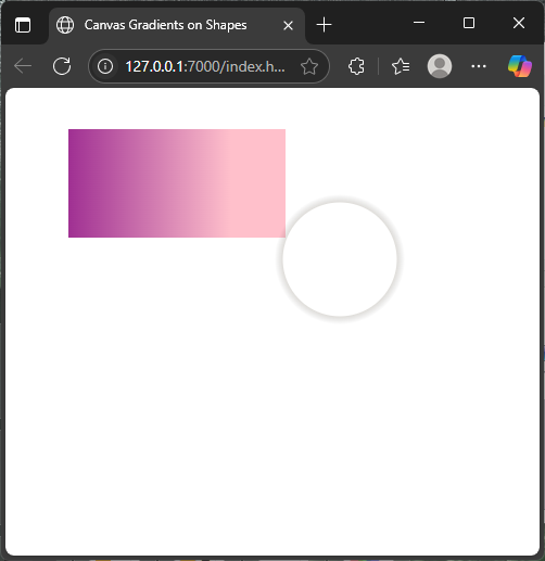 JavaScript Canvas: Using Colors and Gradients