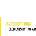 JavaScript DOM: Getting Elements by Tag Name