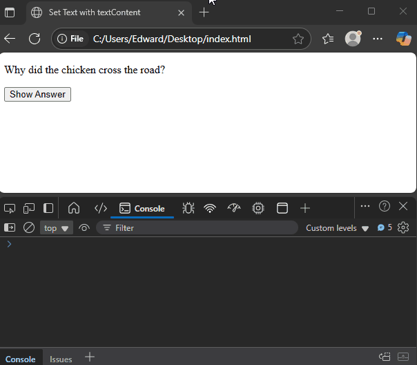 JavaScript Element Content
