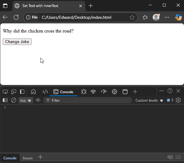 JavaScript Element Content