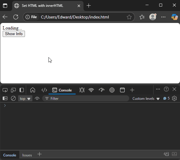 JavaScript Element Content